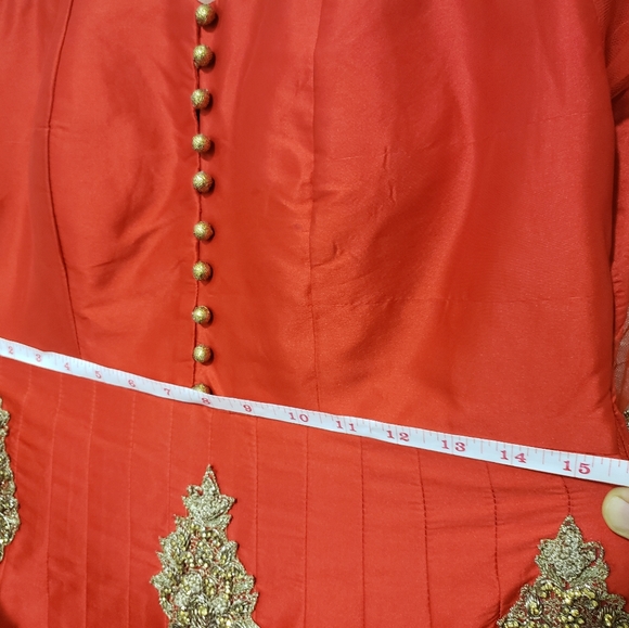 Red indo-western gown - Picture 7 of 9